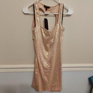 Material Girl pink sequin dress nwt
